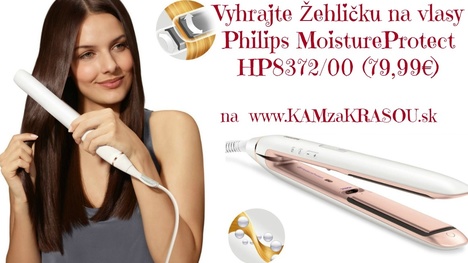 Vyhrajte Žehličku na vlasy Philips MoistureProtect HP8372/00 (79,99€)