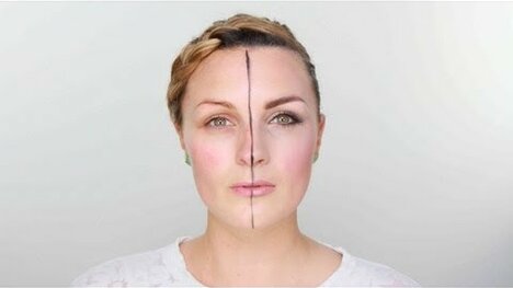 Polka tváre s make-upom
