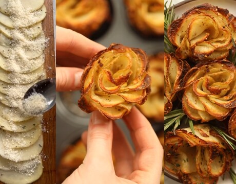 Zemiakové ruže so slaninkou – originálna príloha, ktorá nadchne tvojich hostí