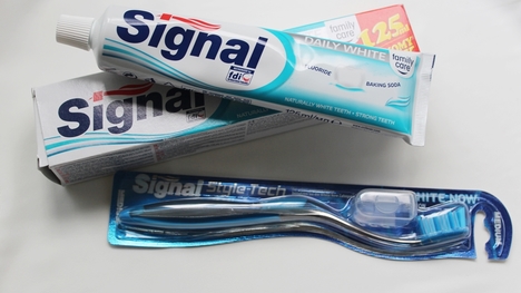 TEST: Signal - zubná pasta Daily White a White Now zubná kefka