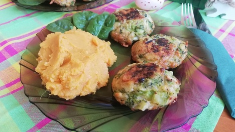 Menu nielen na Zelený štvrtok: Brokolicové fašírky s batatovým pyré