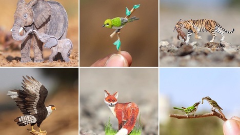 Mladý pár z Indie vytvára miniatúrne zvieratá z papiera: Za ich prácou stojí krásna myšlienka!