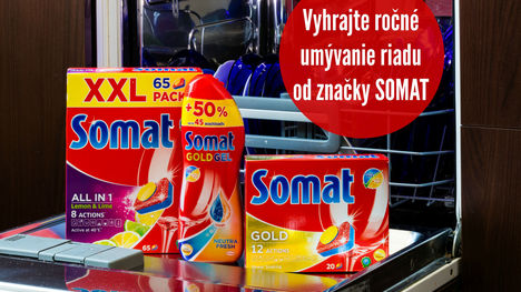 Vyhrajte ročné umývanie riadu od značky SOMAT