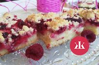 RECEPT: Sladučký mrvenicový koláč s vanilkovým pudingom a malinami - KAMzaKRASOU.sk
