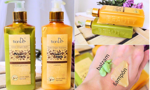 TEST: tianDe šampón a balzam na vlasy Zlatý zázvor