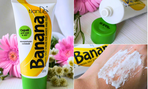 TEST: tianDe Banana - Peeling s minerálnou soľou na ruky a nohy