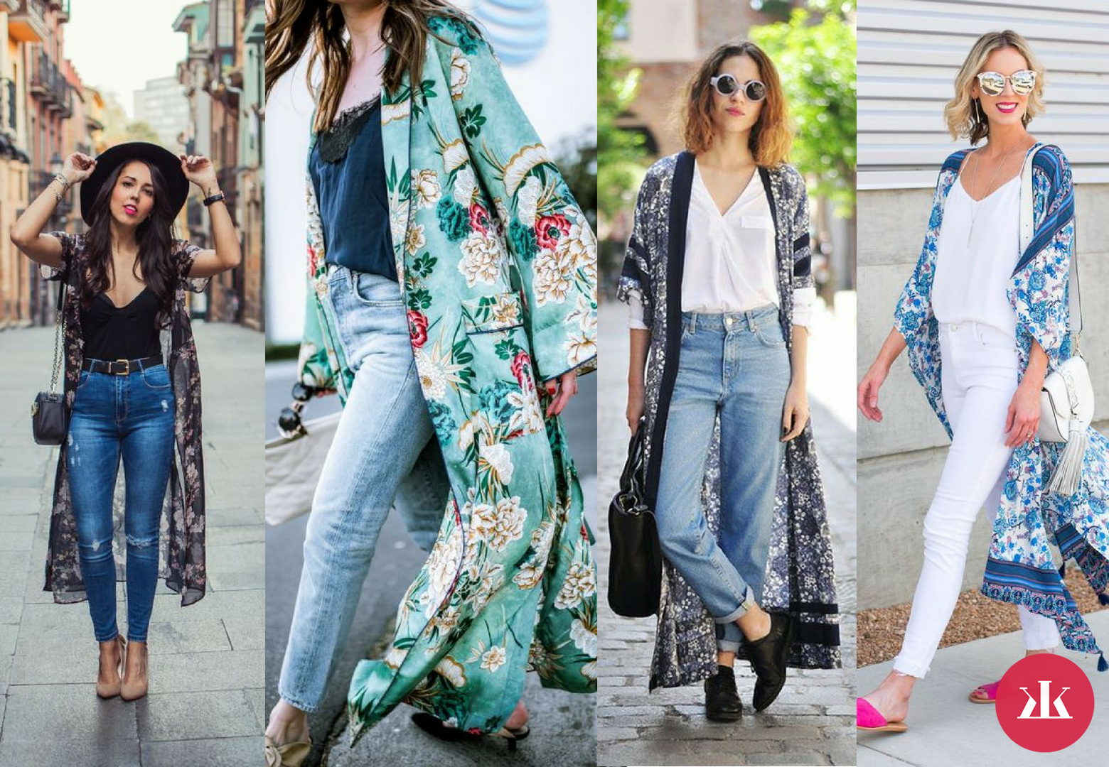 ako nosiť kimono s džínsami