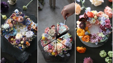 Kvetinové torty z Kórey: No nie je škoda ich zjesť?