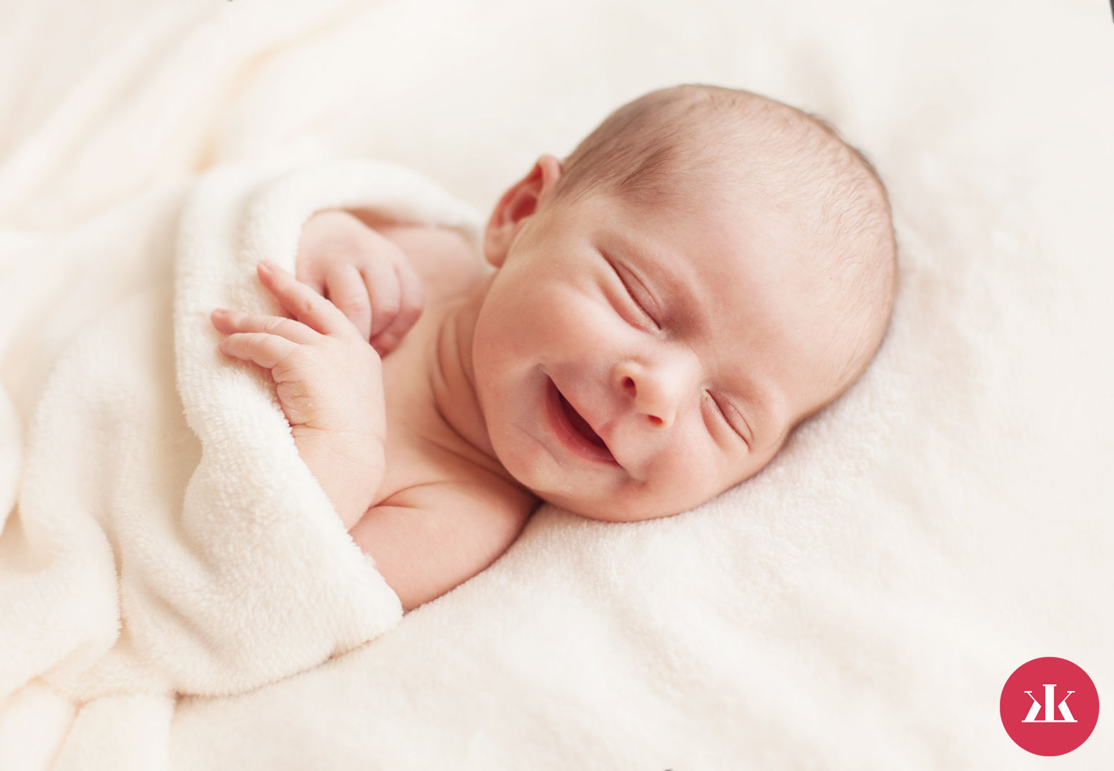 prvý úsmev novorodenca
