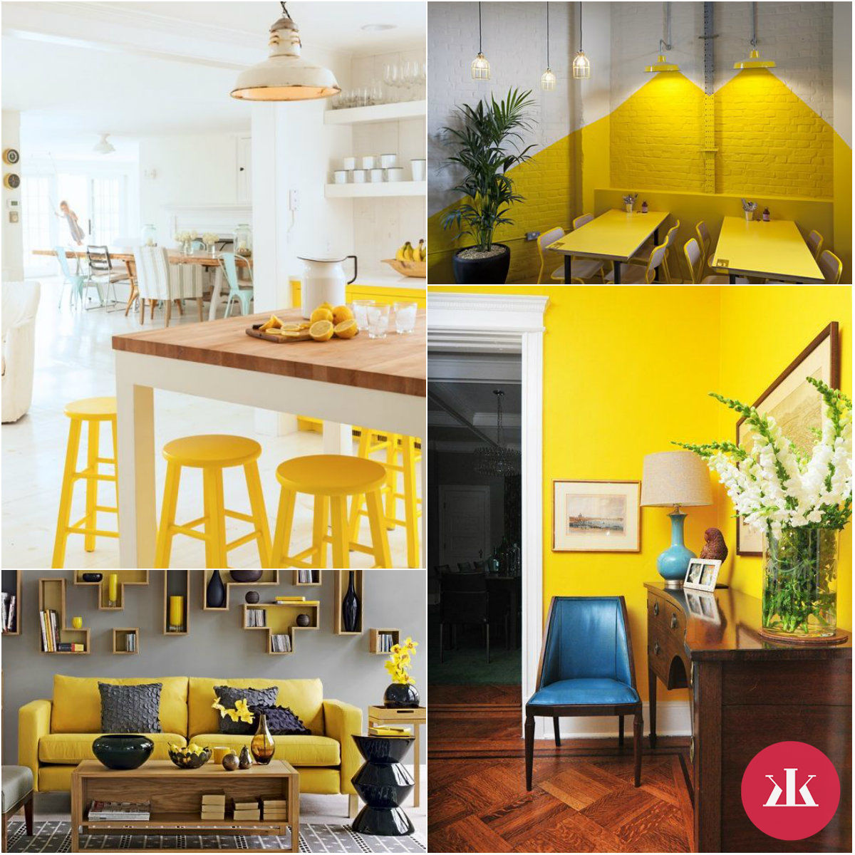 Mono color - žltá farba v interiéri