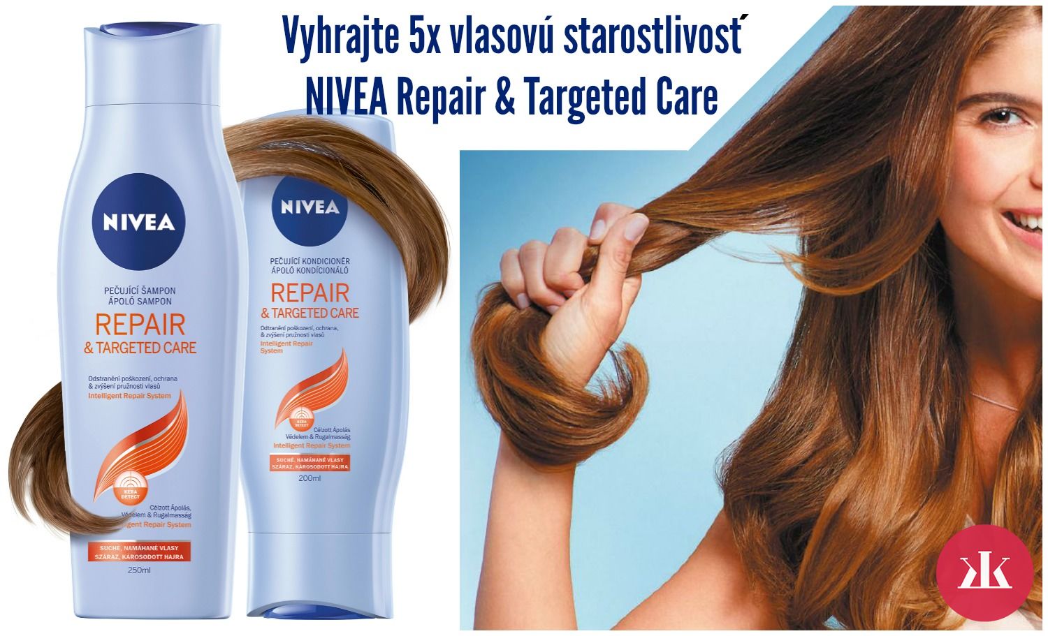  Vyhrajte 5x vlasovú starostlivosť  NIVEA Repair & Targeted Care