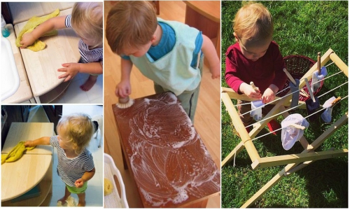 Montessori aktivity: Ako naučiť dieťa starostlivosti o domácnosť?