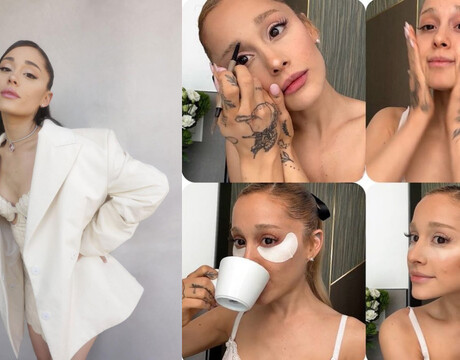 Ariana Grande odhalila svoju skin care rutinu. Pridala aj návod na mačacie oči