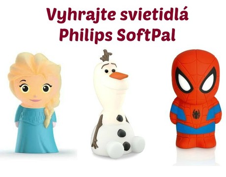Hrajte o 3 svietidlá Philips SoftPal - s motívom z rozprávok Frozen a Spiderman