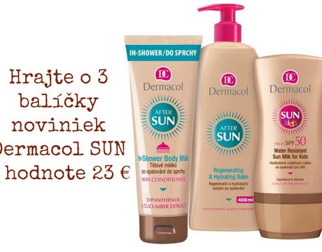 Hrajte o 3 balíčky najnovších produktov Dermacol SUN v hodnote 23 €