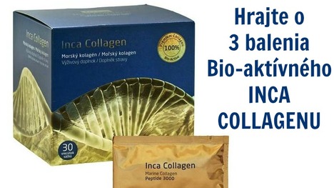 Hrajte o 3 balenia Bio-aktívného INCA COLLAGENU (cena balenia 45 €)