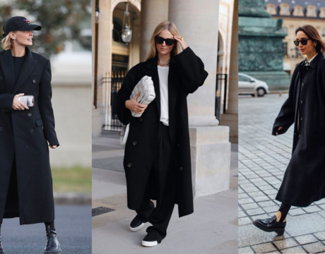 Dlhý čierny kabát - trend, ktorý by nemal chýbať ani v tvojom šatníku