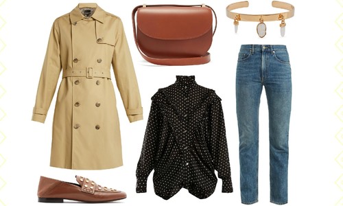Trench coat a mokasíny: 2 trendy v jednom outfite do práce či na kávu