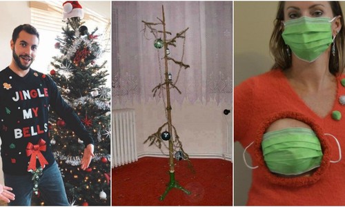 Najškaredšie vianočné fotografie, stromčeky a svetre: Tie asi nemal nikto vidieť