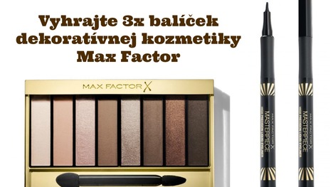 Hrajte o 3 balíčky dekoratívnej kozmetiky Max Factor