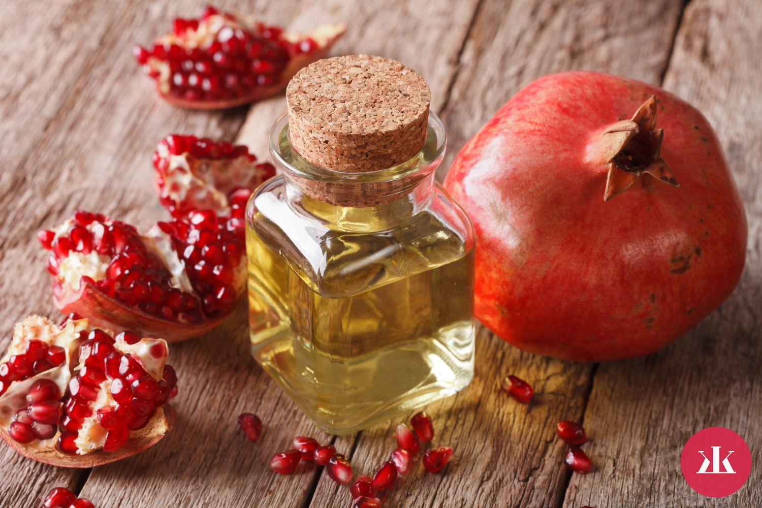 Zdravé ovocné oleje: marhule, granátové jablko a melón