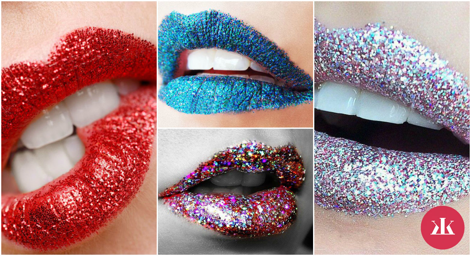tutorial glitter lips