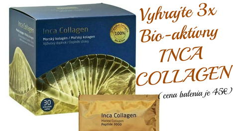 Vyhrajte 3x Bio-aktívny INCA COLLAGEN (cena balenia je 45€)