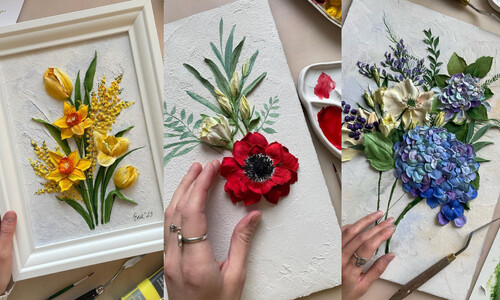 Niečo pre milovníčky kvietkov – žena vytvára jedinečné 3D obrazy s kvetmi, ktoré si zamiluješ