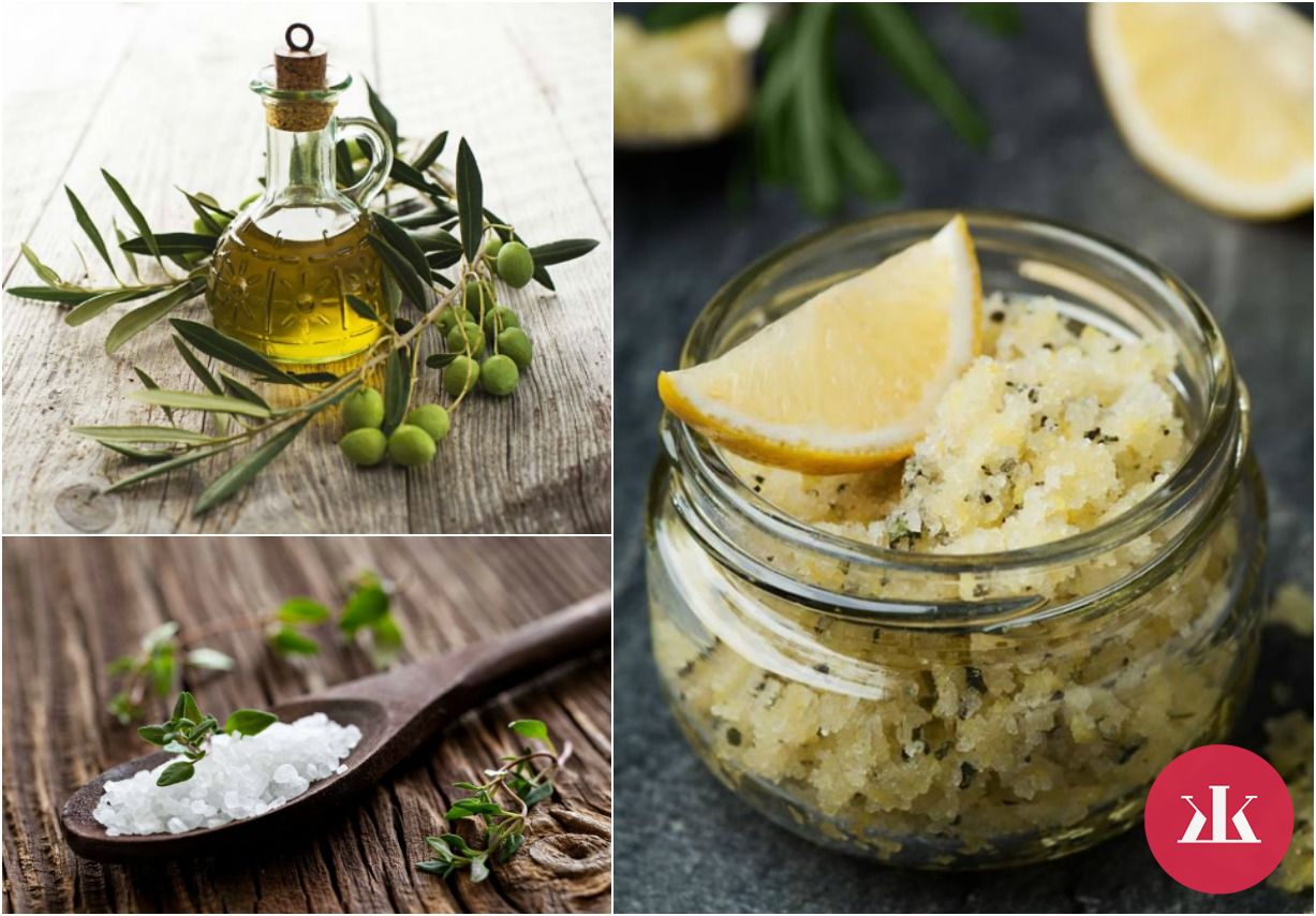 Beauty recepty: Telový píling z morskej soli,  olivového oleja, citróna a rozmarínu