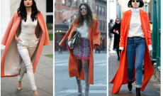 16 trendy zimných inšpirácií s oranžovým kabátom