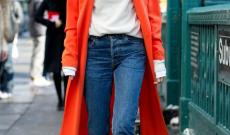 16 trendy zimných inšpirácií s oranžovým kabátom