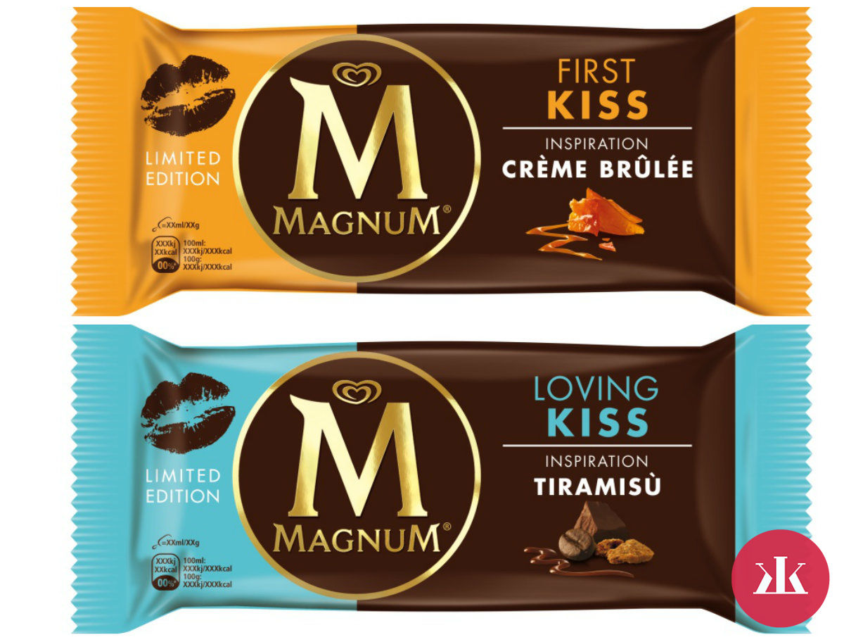 Magnum 2Kisses – Magnum Tiramisù a Magnum Crème Brûlée