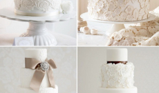 Klasická biela svadobná torta