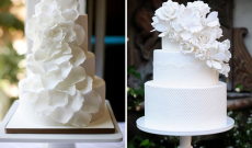 Klasická biela svadobná torta