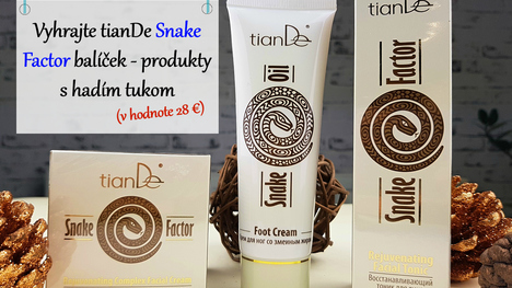Hrajte o 3 balíčky tianDe Snake Factor - produkty s hadím tukom
