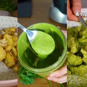 Pečený karfiol so zelenou omáčkou z petržlenu a tahini – chuť ťa prekvapí a dostane!